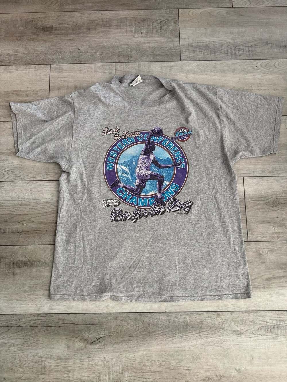 Vintage Lee Sport Utah Jazz 1998 Western Conference Champions T-Shirt Size 2XL